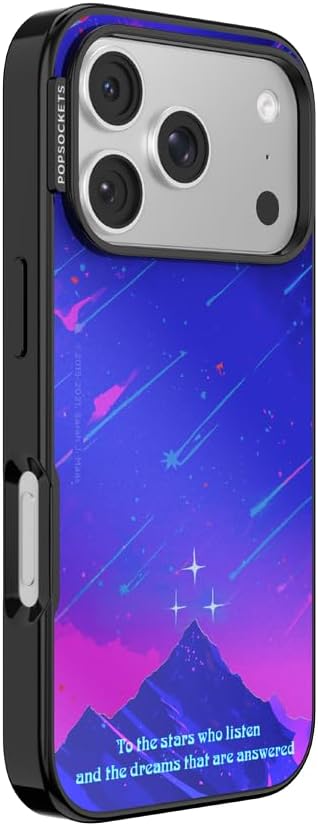 PopSockets iPhone 17 Pro Phone Case with MagSafe, Wireless Charging Compatible, Bookish - Mirror Starfall