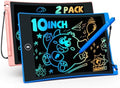 TEKFUN Kids Toys, 2 Pack LCD Writing Tablet with Anti-Lost Stylus,10in Coloring Doodle Board Magic Drawing Pad, Car Trip Educational Toys Birthday Gift for 3 4 5 6 7 Girls Boys Toddlers