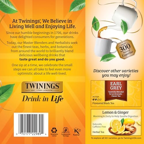 Twinings Lady Grey Black Citrus Tea Bags, 100 CT Box (1 Pack)