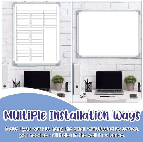 Lincia 24" x 18" Magnetic to Do List Whiteboard, Weekly Planner, White