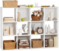 JupiterForce 12-Cube Storage Organizer, Bookcase, Cubical Storage Shelf, Cabinets Organizer, Unit Bookshelf with Back Panel for Living Room Bedroom, White
