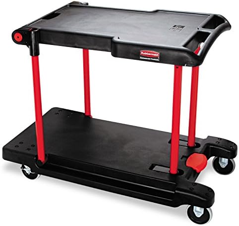 Rubbermaid Commercial Products Convertible Utility Cart/Platform Truck Combination 400 lb. Capacity Black for Warehouse/Garage/Cleaning/Maintenance