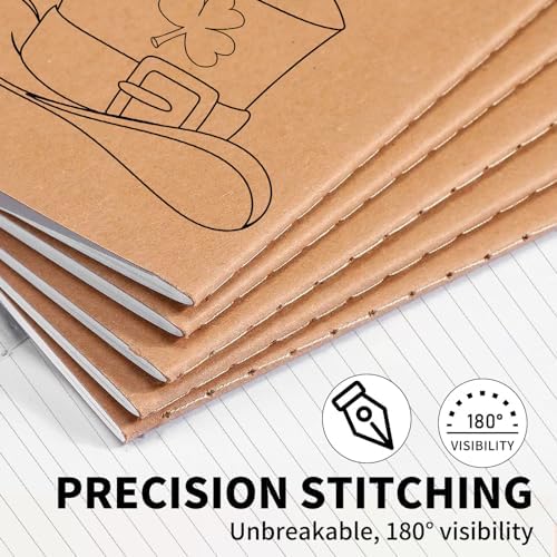 50 Pack A5 Lined Kraft Notebook Journals 8.3x5.5 In，Travel Journals Notebooks Bulk，Subject Notebooks 34 Sheets 68 Pages for Writing School Office Supplies (Lined-50 Pack)