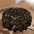 Rustic Forest Tablecloth, Fairy Tale Forest Woodland Wild Animals Moths Flowers Moon Star Table Cover for Home Kitchen Dining Table Party Camping Decor, 36x36in