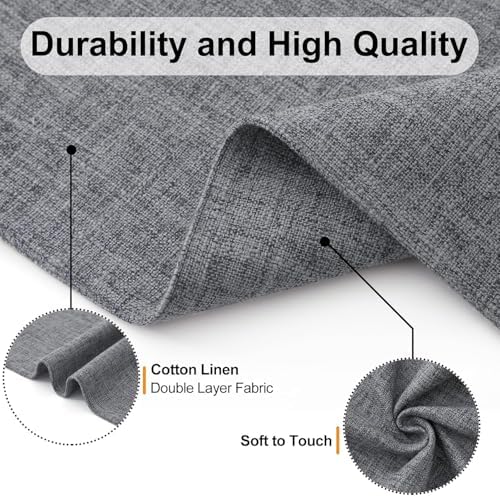 Homaxy Cloths Placemats for Dining Table Set of 6, 13" x 19", Dark Grey