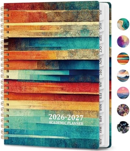 Planner 2026-2027, Weekly & Monthly Academic Calendar, Jul 2026 – Jun 2027