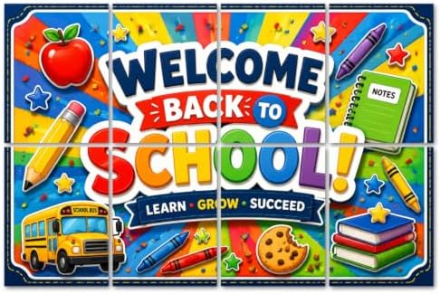 8 Pack Art Acoustic Panels Sound Absorbing Colorful Back to School Chalkboard School Supplies Bus Decorative Soundproof Wall Panels Self Adhesive for Home Recording Studios 48"x32"