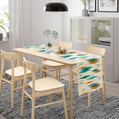 Mid Century Modern Table Runner,Table Runners for Kitchen Dining Modern Tables Decor Decoration for Kitchen Family Dinner Table Holiday Party Farmhouse 13 x 36 Inch