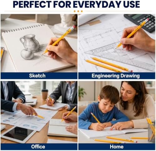 Pre-Sharpened Pencils Bulk Wood-Cased #2 HB Pencils 720 Count 24 Sharpeners