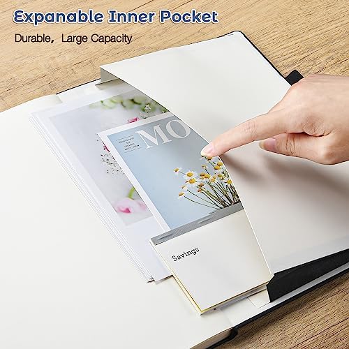 Dotted Journal, 8.5" x 11" Hardcover Leather Notebook, No Bleed Thick Paper