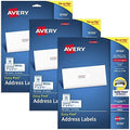 Avery® Address Labels for Laser & Inkjet Printers, 300 Labels Per Pack, 3 Packs, 900 Total (18160)