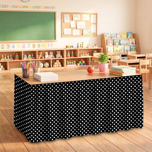 Teacher Desk Skirt for Classroom Ruffle Table Skirt Back to School