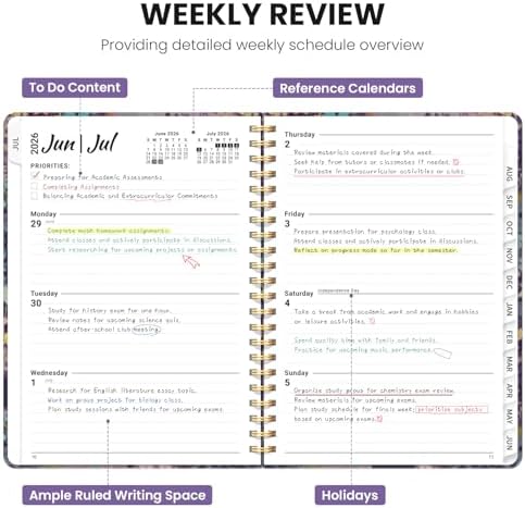 ZOTIA Planner 2026-2027 Weekly & Monthly Calendar Planner Jul 2026-Jun 2027