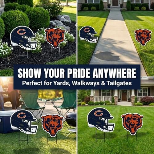 NFL Logo & Helmet 2 Pack Yard Sign Set