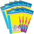 Redi-Tag Divider Sticky Notes, Tabbed Self-Stick Lined Note Pad, 60 Ruled Notes per Pack, 4 x 6 Inches, Assorted Neon Colors, 9 Pack (29509)