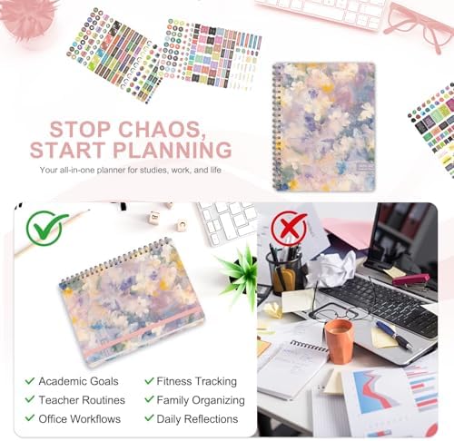 Planner 2026-2027, Weekly and Monthly Academic Planner, July 2026 - June 2027, Hardcover Calendar Agenda Book for School Year Planning, School Supplies for Teacher and Student, Letter Size(8.5'' x 11'')
