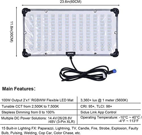 Aputure Amaran F21C 100W RGBWW Flexible Led Video Light 2500K~7500K