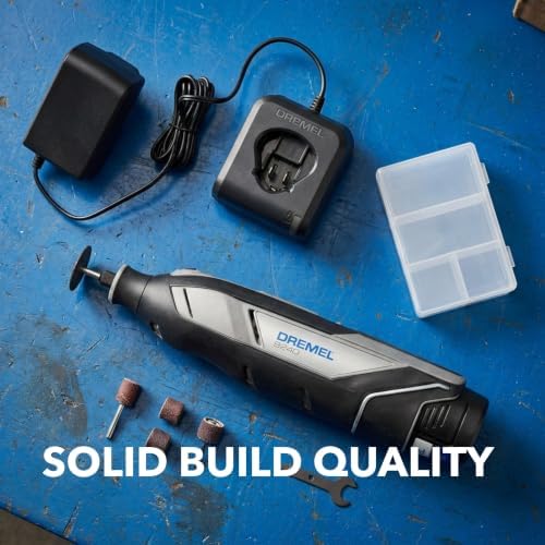 Dremel 8240-5 12V Cordless Rotary Tool Kit with Variable Speed and Comfort Grip - Includes 2AH Battery Pack, Charger, 5 Accessories, Wrench, and Tool Fabric Carry Bag