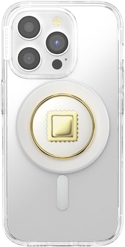 PopSockets Phone Grip for MagSafe, Magnetic Holder- Raviolo | Removable, For Kindle / Android / iPhone, With Magnet, Gold, Enamel, Designs