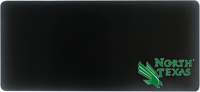 University of North Texas Classic Cloth Desk Mat, Durable Office Supplies, Non-Slip Base, Responsive Desk Pad with Smooth Cloth Surface, Black