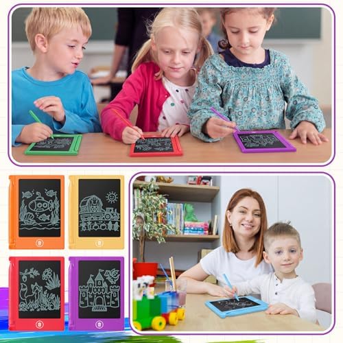 Zhehao 32 Pcs LCD Writing Tablet for Kid Mini Doodle Board,Colorful