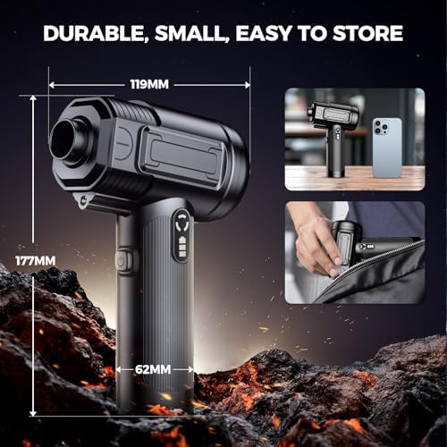 Compressed Air Duster, 130000RPM Rechargeable Electric Air Blower Cordless