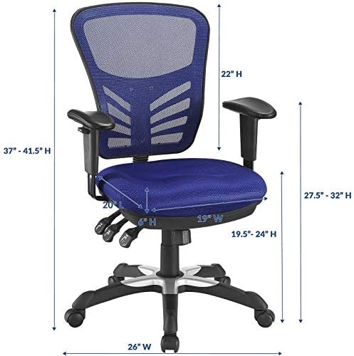 Modway EEI-757 Articulate Ergonomic Mesh Office Chair in Blue