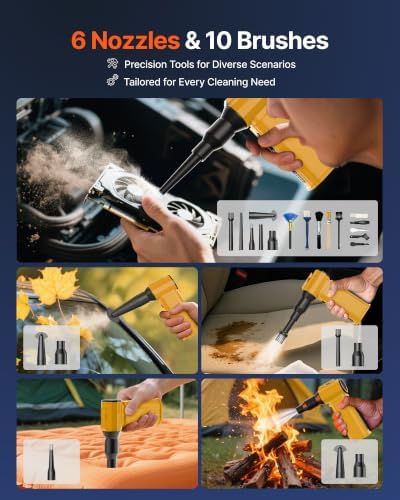 Compressed Air Duster, 130,000RPM Ultra-Powerful Electric Air Duster