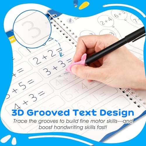 Magic Grooved Writing Practice for Kids Ages 3-5 5-8, Grooved Writing Books