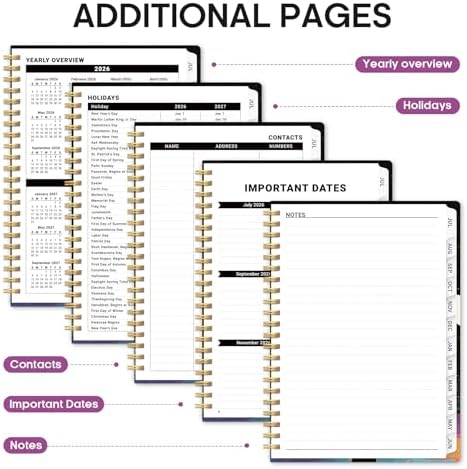 Planner 2026-2027, Monthly & Weekly Jul 2026-Jun 2027 Planner Calendar