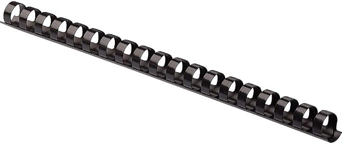 Fellowes 52089 Binding Presentation Covers, 8mil, Letter, 100 Pack, Clear & Plastic Binding Comb 3/8" Black, 100Pack