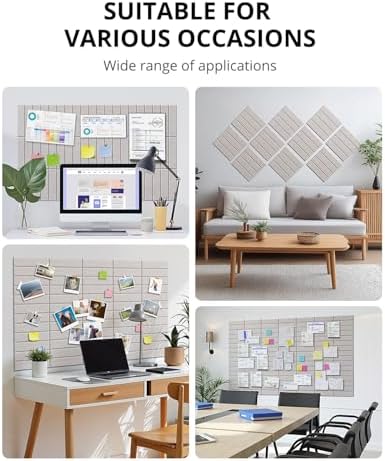 Cork Board, 48"x36" Felt Bulletin Board with Self Adhesive Camel