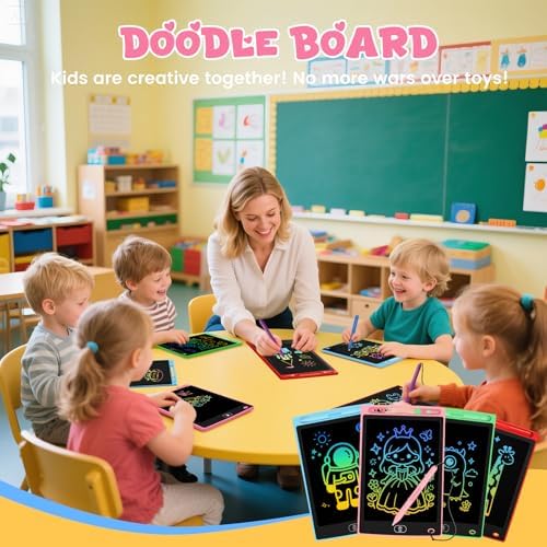 32 Pack LCD Writing Tablet for Kids, Erasable and Reusable Toddler Doodle Board in 8.5 inch, Ideal Educational Drawing Pad for Learning Toy for Ages 3-8 Gifts for Girls Boys
