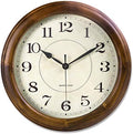 Kesin Wall Clock Wood 14 Inch Silent Wall Clocks Large Decorative