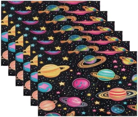 Placemats Set of 6 Washable Linen Place Mats Cloth Table Mats 12x18 Inch