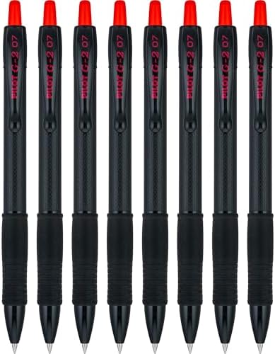 PILOT G2 Edge Red, Premium Gel Roller Pens, 8ct Box, Fine Point 0.7 mm