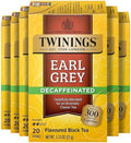 Twinings Decaffeinated Earl Grey Black Bergamot Tea Bags 20 CT Box (6 Pack)
