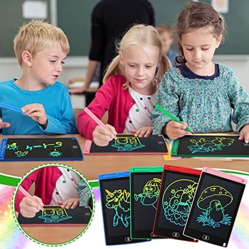 Zhehao 48 Pcs 8.5 Inch LCD Writing Tablet for Kids, Blue,Red,Green,Pink