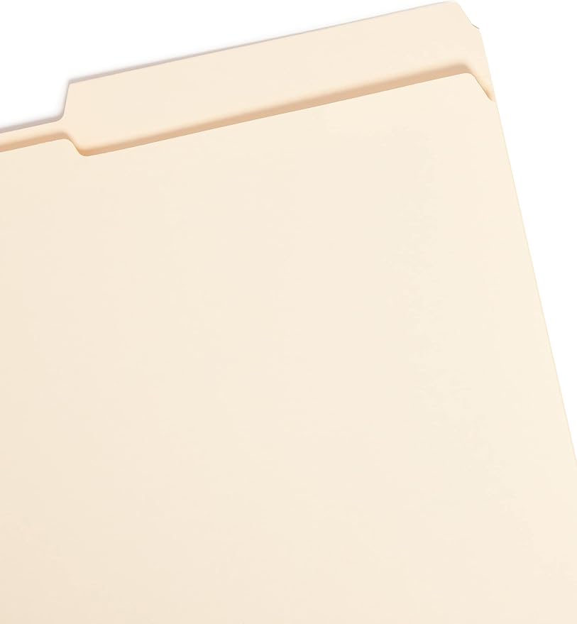 Smead File Folder, Reinforced 2/5-Cut Tab Right Position, Legal Size, Manila, 100 Per Box (15386)
