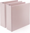 Samsill Plant-Based 3 Inch Durable D-Ring, View Binder, Eco-Friendly, USDA Certified Biobased, Rose, 2 Count (Pack of 6)