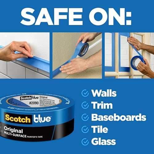 ScotchBlue Original Multi-Surface Painter's Tape 1 Inch Wide, 9 Rolls