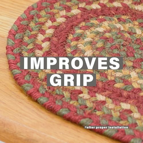 Homespice Cider Barn Jute Braided Stair Treads, Oval 8x28 Set of 13