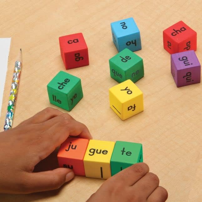 Really Good Stuff Make-a-Word Soft Touch Spanish Syllable Dice Game