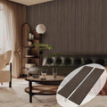 Wood Panels for Wall 2 PCS - Extra-Long Wood Slat Wall Panel - DIY Acoustic & Soundproof Wood Wall Panels - 3d Wall Panels Peel and Stick Noise Reducing Feature Wall - (Black 11.8" W x 94.5" L)