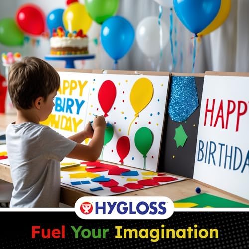 Hygloss Colored Poster Board 11 x 14, 100 Pack, Assorted Standard Colors