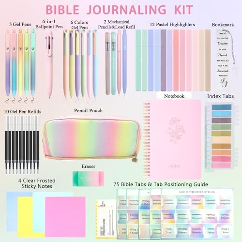 SHINYHARBOR 52Pcs Bible Study Supplies, Multicolor