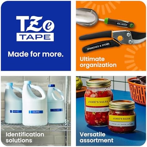 Brother Genuine P-Touch, TZe-231 2 Pack Tape (TZE2312PK) ½”(0.47”) x 26.2 ft. (8m) Laminated P-Touch Tape, Black on White (Pack of 2)