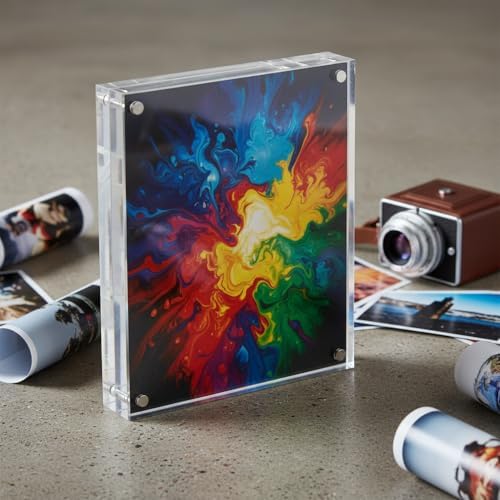Azar Displays 104434-2PK Acrylic Photo Frame Magnetic 5x7 (2-Pack)