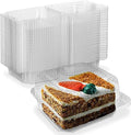 MT Products Clear Cake Slice Container 5" x 5" x 2.75" - To go Square Plastic Container (Pack of 40) - Made in the USA