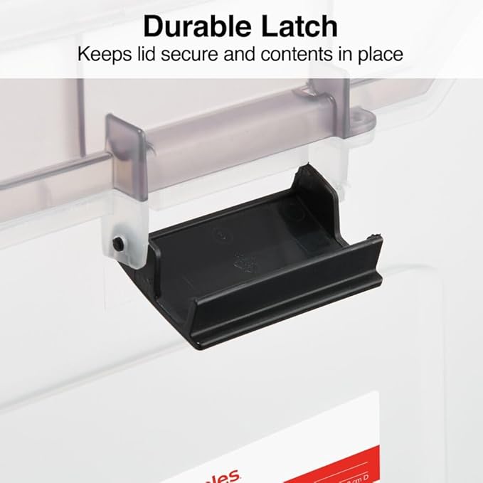 Staples File Box Portable Tote, Letter Size, Clear, 2/Pack | Lightweight storage tote for transporting and organizing hanging files.